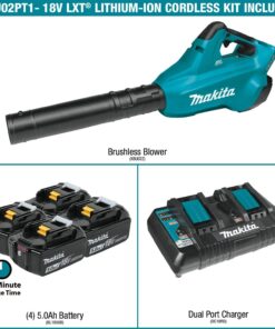 Makita XBU02PT1 36V (18V X2) LXT® Brushless Blower Kit with 4 Batteries (5.0Ah) 18 71hwy03aYBL