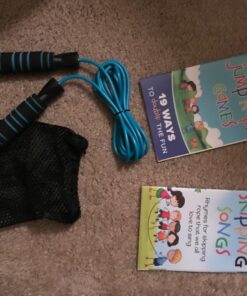 2 Pack Jump Rope for Kids - Easily Adjustable with Anti-Slip Handles, Plus 2 Activity Books PVC 25 71hwyyWS6oL