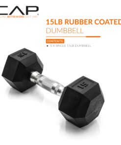 Alternative view of CAP Barbell Coated Dumbbell Weight | Multiple Handle Options Hex 15 LB