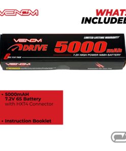 Venom Power - 7.2V 5000mAh 6-Cell NiMH RC Battery - HXT 4.00mm Plug, 12 AWG Soft Silicone Wire Connector - for Remote Controlled Vehicles, 1/10 Redcat Buggy, Car, Truck and Crawler 11 71hxJCCUROL