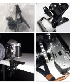 SLOW DOLPHIN Tripod Camera Clip Clamp Flash Reflector Holder Mount with 1/4 Inch Screw 360 Degree Swivel for Studio Backdrop Camera SLR, Digital SLR, Video Came(Black) Tripod Clip Clamp 1 pack 22 71hyiSx4b6L