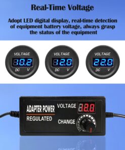 6 Gang Waterproof Rocker Switch Panel Blue LED Digital Display Voltmeter Dual 5V USB Charger Socket DC 12V Slot, 5 Pin Lighting Toggle Switches with 15A Fuse for RV Truck Car Marine Boat Vehicle 6 gang S0016B 16 71hzInarfaL