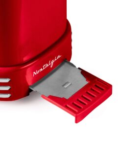 Nostalgia New and Improved Wide 2-Slice Toaster Perfect For Bread, English Muffins, Bagels, 5 Browning Levels, With Crumb Tray & Cord Storage, Retro Red 25 71hzKk8d GL