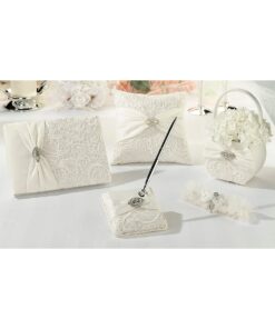 Lillian Rose Vintage Lace Guest Book - Cream GB720C 6 71hzMzo72OL