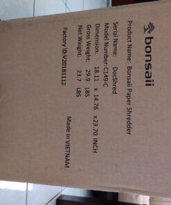 Bonsaii Paper Shredder, 18-Sheet 60-Minutes Paper Shredder for Office Heavy Duty Cross-Cut Shredder with 6 Gallon Pullout Basket & 4 Casters (C149-C) 1 8 Sheet Cross Cut 39 71hzR6OZSL