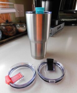 30 oz Tumbler Lids, Fits for YETI Rambler, Ozark Trail, Old Style Rtic and More, SENHAI 3 Pack Spill-proof Splash Resistant Lids Covers for Tumblers Cups 50 71hzXueUMvL