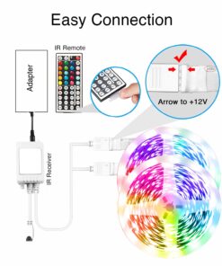 VOLIVO 100ft RGB Led Strip Lights, Color Changing Led Light Strips Kit with 44 Keys IR Remote Control, Led Lights for Bedroom, Room, Home Decoration Ultra Long RGB 5050 Led Strips 100 ft 21 71hzdTEzhZL