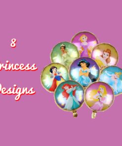 Alternative view of 8 Disney Princess Birthday Party Balloons – Belle Cinderella Tiana Ariel Balloons – Snow White Sleeping Beauty Jasmine Rapunzel - Princess Party Supplies Balloon Decorations by Jolly Jon