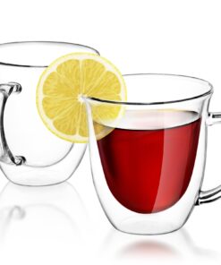 Alternative view of JoyJolt Serene Double Walled Insulated Glasses Coffee Mug (Set of 2) 7.4 Ounces 7.4 Oz