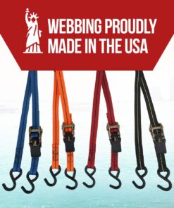 Cajun Tie Downs - 3 Point Tie Down Ratchet Strap for Jet Ski, Sea Doo & Wave Runner (8 Feet, Black) 8 Feet 13 71hzxe1mWL