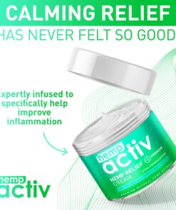 HEMPACTIV Joint & Muscle Relief Cream, Infused with Hemp, Menthol, MSM & Arnica, Soothe Discomfort in Your Back, Muscles, Joints, Neck, Shoulder, Knee, Nerves - 2 Fl Oz 2 Fl Oz (Pack of 1) 18 71i 0hC6Q4L