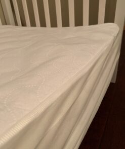 American Baby Company Waterproof Fitted Crib and Toddler Mattress Protector, Quilted and Noiseless Crib & Toddler Mattress Pad Cover, White, 52"x28"x9" Crib 1 Count 34 71i CQ6DOmL