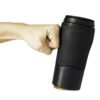 Mighty Mug Plastic Travel Mug, No Spill Double Wall Tumbler, Cold/Hot, Cup-Holder Friendly, Dishwasher Safe, (Black, 12oz) Black 12 ounces 16 71i VckDwmL