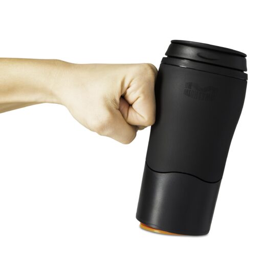 Mighty Mug Plastic Travel Mug, No Spill Double Wall Tumbler, Cold/Hot, Cup-Holder Friendly, Dishwasher Safe, (Black, 12oz) Black 12 ounces