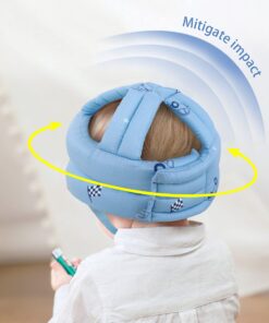 Simplicity Baby Infant Toddler No Bumps Safety Helmet Head Cushion Bumper Bonnet Sky Blue Letter Car 11 71i0o3bovFL