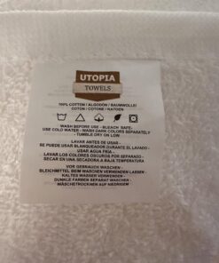 Utopia Towels Cotton Washcloths Set - 100% Ring Spun Cotton, Premium Quality Flannel Face Cloths, Highly Absorbent and Soft Feel Fingertip Towels (24 Pack, White) 24 42 71i1312tjL