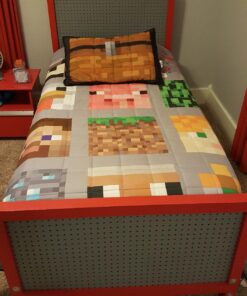 OETNAISAN Minecraft Twin Quilt & Sham Set - Featuring Creeper, Steve, & Alex (Official Minecraft Product) 13 71i14vjHxsL