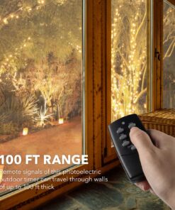 BN-LINK Outdoor 24-Hour Water Resistant Photoelectric Countdown Timer Photocell Light Sensor (2, 4, 6 or 8 Hours Countdown Mode) 3 Grounded Outlets Remote Control (100 ft Range) for Home and Garden Countdown Photocell Remote 29 71i17S2Xp4L