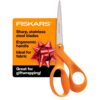 Fiskars Original Orange Handled Scissors - Ergonomically Contoured - 8" Stainless Steel - Paper and Fabric Scissors for Office, Arts, Crafts, and Stocking Stuffers - Orange Orange-Handled 8" 57 71i4skf3tGL
