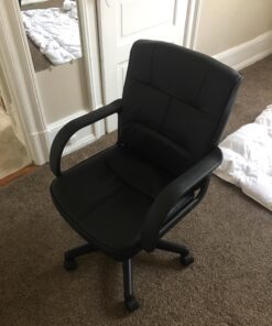 Flash Furniture Rider Mid-Back Black LeatherSoft Swivel Task Office Chair with Arms 33 71i5v8U2neL