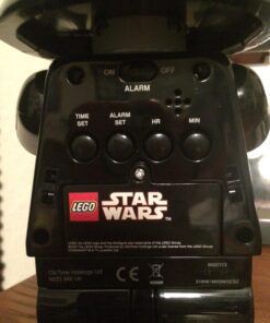 LEGO Star Wars 9002113 Darth Vader Kids Minifigure Light Up Alarm Clock | black/gray | plastic | 9.5 inches tall | LCD display | boy girl | official 28 71i6CEc2qgL