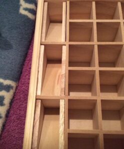 Wooden Essential Oil Box - Holds 52 (5-15 ml) & 6 (10ml Roll-On) Essential Oil Bottles - Perfect Essential Oils Case for Presentations - Protects Your Oils from Damaging Sunlight 1 Count (Pack of 1) 38 71i6e4YrNAL