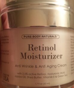 Pure Body Naturals Retinol Moisturizer, 1.7 Ounces - Moisturizing Retinol Cream for Face, Age Defying Eye Cream for Wrinkles and Lines with Hyaluronic Acid, Shea Butter, and Jojoba Oil 38 71i79kfGYiL