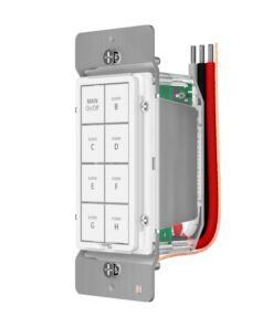 Insteon Smart Dimmer 8-Button Keypad, KeypadLinc in-Wall Controller, 2334-222 (White) - Insteon Hub Required for Voice Control with Alexa & Google Assistant White 8 Button Keypad Dimmer 18 71i7er1B6EL