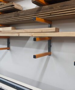 Bora Wood Organizer and Lumber Storage Metal Rack with 6-Level Wall Mount – Indoor and Outdoor Use, In Orange | PBR-001 75 71i808Er0LL