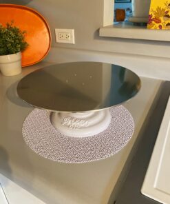 Ateco Cast Iron and Non-Slip Pad Cake Stand, 12 inch, White #612 12" Round, Cast Iron Base 27 71i8FQqpwbL