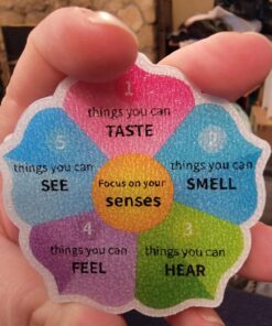 Cusprtm 48 Pcs Anxiety Sensory Stickers, 2 Textured Tactile Rough Calm Stickers Large Size Breathing Stickers Mindfulness Stickers for School Office Classroom Adults Teens Sensory Items 58 71i8fdD57RL