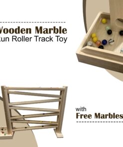 Wooden Marble Run Roller Track Toy with Free Marbles, 18" High, Amish Built in The USA 7 71i8hYKMM7L