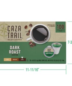 Caza Trail Coffee Pods, Dark Roast, Single Serve (Pack of 100) (Packaging May Vary) 100 Count (Pack of 1) 23 71i8uDeiM3L 1