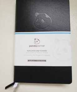 Panda Planner Undated Daily Planner - 90 Day Organization - Goals, Gratitude & Focus - Bonus Weekly & Monthly Agenda - Black - Hardcover Classic 48 71i95rktg1L