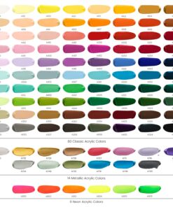 Alternative view of Arteza Acrylic Paint Set, 100 Colors, 0.41 fl Oz /12ml Tubes of Craft Paint, Heavy-Body, Glossy Finish, Colorful Addition to Your Art Supplies 100 x 12ml (0.41 fl oz) Craft