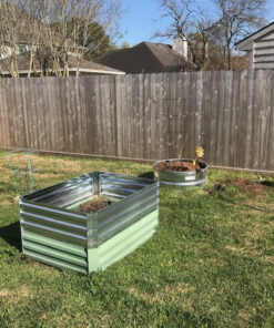 Galvanized Raised Garden Beds for Vegetables Metal Planter Boxes Outdoor Flower Bed Kit Steel Patio 4x3x1FT 4' x 3' x 1' Galvanized 17 71iAOm1eCpL