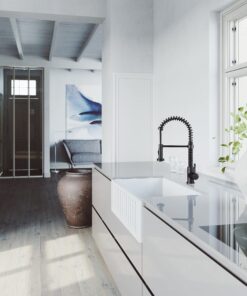 VIGO VG02001MB 19" H Edison Single-Handle with Pull-Down Sprayer Kitchen Faucet in Matte Black 27 71iB7M1BjeL