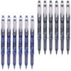 Pilot P-700 Rollerball Stick Gel Pen, 6 Black Pens & 6 Blue Pens, (12 PACK)