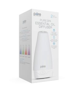 Pure Enrichment® PureSpa™ Essential Oil Diffuser - Compact Ultrasonic Aromatherapy Diffuser, Natural Air Deodorizer, 100ml Water Tank, and Optional Mood Light - Lasts Up to 7 Hours with Auto Shut-Off 29 71iBiLM4GvL