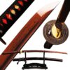 Handmade Japanese Samurai Katana Sword 41 inch 1095 High Carbon Steel/Damascus Folded Steel Full Tang Katana for Man Gift Cosplay Decoration Self Defense Damascus steel bloody red blade 53 71iCEIxh7xL