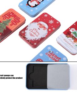 MASSTAR Gift Card Holder Small Gift Tin Boxes for Christmas Geeting FOR Cards,Money,Keys.Gift Card Box with Kraft Paper Hoop Good For Christmas Stocking Stuffers.6 pack set(4.33 ×2.6 * 0.6 in. 10 71iCKm z3yL