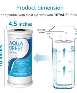 AQUACREST FXHTC 5 Micron 10" x 4.5" Whole House Water Filter, Replacement for GE FXHTC, GXWH40L, American Plumber W10-PR, W10-BC, Culligan RFC-BBSA, GXWH35F, W50PEHD, Pentek R50-BB, Pack of 2 20 71iDRDux3XL