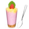 DLux 50 x 3 oz Mini Dessert Cups with Spoons, Shooter - Clear Plastic Parfait Appetizer Cup - Small Reusable Shot Glass for Tasting Party Shooters Desserts Appetizers - With Recipe Ebook 50 cups + 50 spoons 13 71iEBiLzzxL