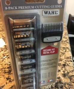 Wahl Professional Premium Black Cutting Guides #3171-500 - 1/8" to 1" - Fits All Full Size Wahl Clippers (Excludes Detachable Blade Clippers) 8 Pack 48 71iEDvoZsSL