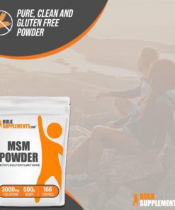 BULKSUPPLEMENTS.COM MSM Powder - Methylsulfonylmethane, MSM Supplement, MSM Crystals - MSM Pure Powder, MSM 3000mg - Joints Supplements, Gluten Free, 3000mg per Serving, 1kg (2.2 lbs) 2.2 Pound (Pack of 1) 17 71iEWZvdgAL