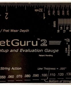 FretGuru 8-in-1 String Action Gauge Guitar Fret Ruler Precision Fret Rocker - Precise CNC Machined, Diamond Honed, Polished Edge Guitar String Height Gauge - Luthier Tool with Thick Leather Case inch 38 71iEooi GzL