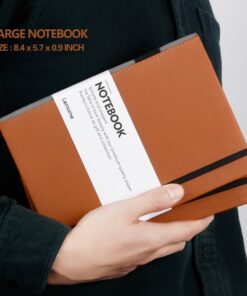 Grid Paper Notebook - Hardcover Classic Notebook with Pen Holder - Thick Premium Paper + Page Dividers Gifts 8.4 x 5.7 In 39 71iEp3pqL