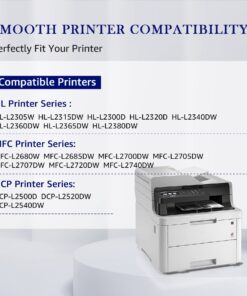 Mooho Compatible Drum Unit Replacement for Brother DR-630 DR 630 Drum for Brother MFC-L2700DW MFC-L2740DW HL-L2380DW DCP-L2540DW HL-L2300D DCP-L2520DW Laser Printer (Black, 1-Pack) 12 71iFEPGeJpL