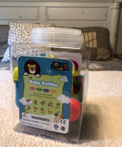 iPlay, iLearn 10pcs Baby Rattles Toys Set, Infant Grab N Shake Rattle, Sensory Teether, Development Learning Music Toy, Newborn First Birthday Gifts for 0 1 2 3 4 5 6 7 8 9 10 12 Month Babies Boy Girl 10 Pieces Set 45 71iFSYnnitL