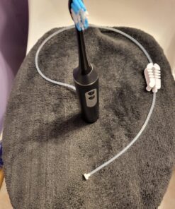 Water Dental Flosser with Electric Toothbrush, One Switch Between Tooth Brush & Water Floss, 3 in 1 Teeth Cleaning Kit with 4 Modes, Water Flosser Portable for Travel and Home (Black) Black 34 71iGGR7OuhL